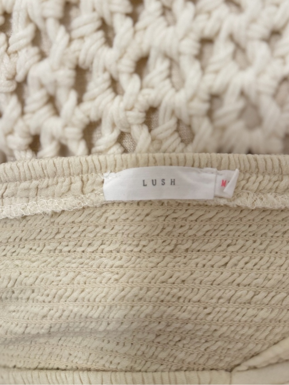 Gauze Cotton Smocked Top (S/M) - Picture 5 of 8